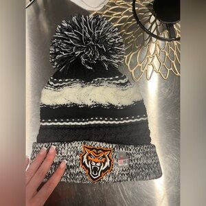 ISU Bengals Black and White Pom-Pom Beanie